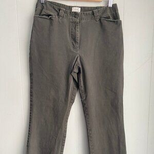 LL Bean Military Green Outdoor Hiking Favorite Fit Pants Women’s Size 12 M Tall